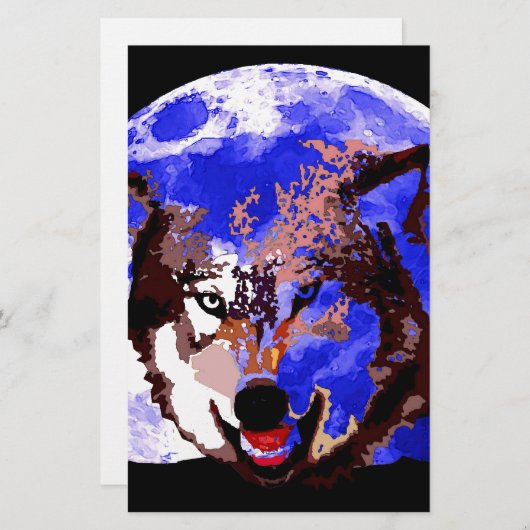 Wolf & Vollmond Briefpapier (Vorne/Hinten)