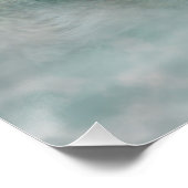 Wolf Vollmond in Nebel Poster (Ecke)