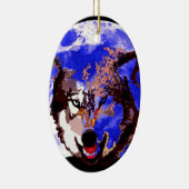 Wolf & Vollmond Keramikornament (Rechts)