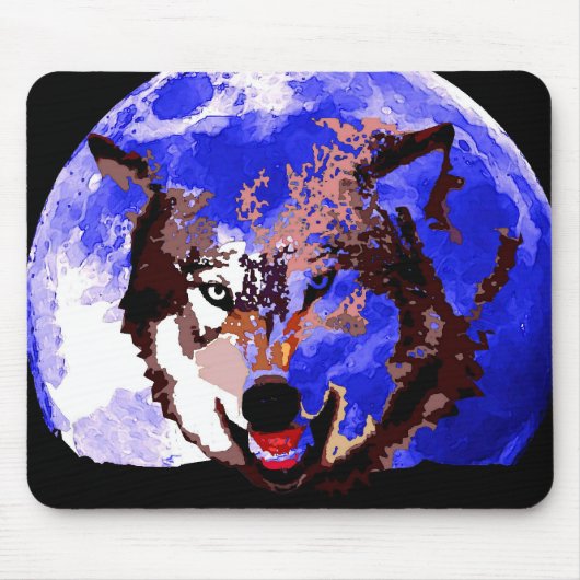 Wolf & Vollmond Mousepad (Vorne)