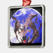 Wolf & Vollmond Silbernes Ornament (Links)