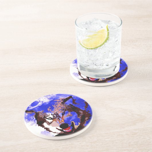 Wolf & Vollmond Untersetzer (Seite)