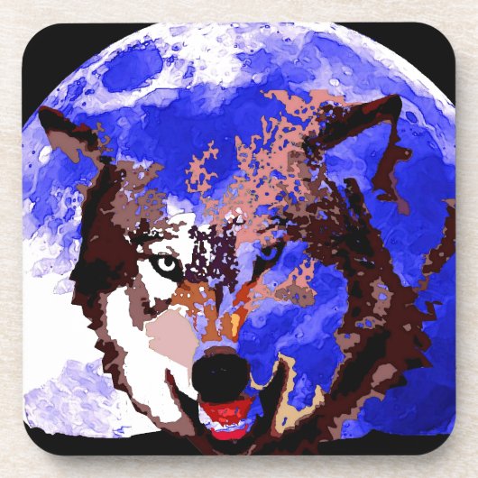 Wolf & Vollmond Untersetzer (Vorderseite)