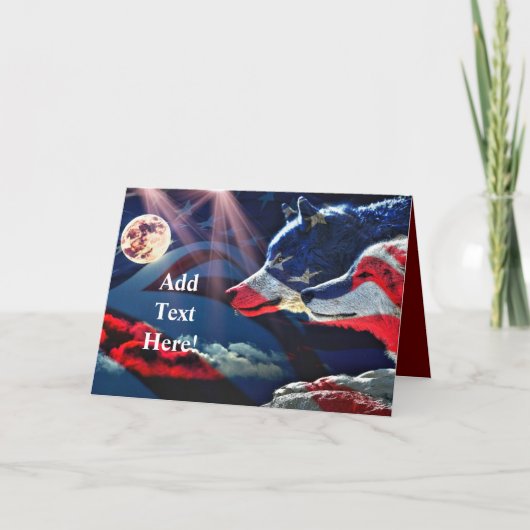 Wolf-Vollmondmerkarte (Vorderseite)