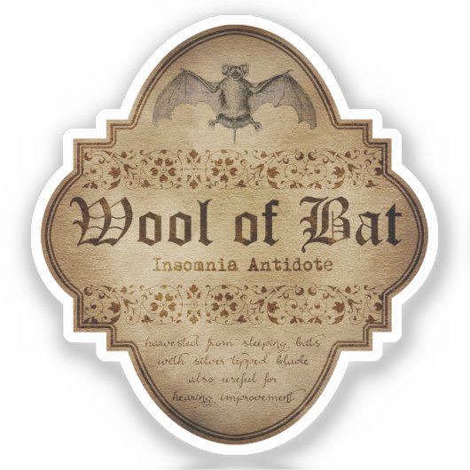 Wolf von Bat Apothecary DC Aufkleber (Vorderseite)