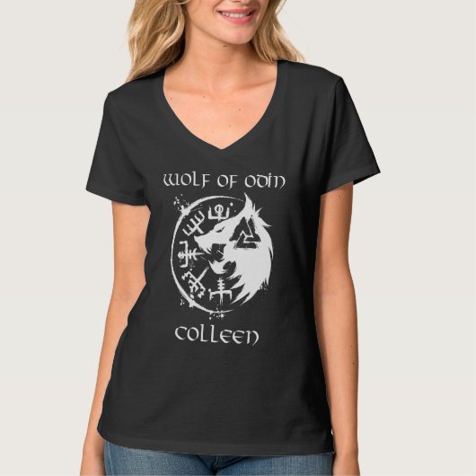 Wolf von Odin Colleen Personalisiert T-Shirt (Vorderseite)