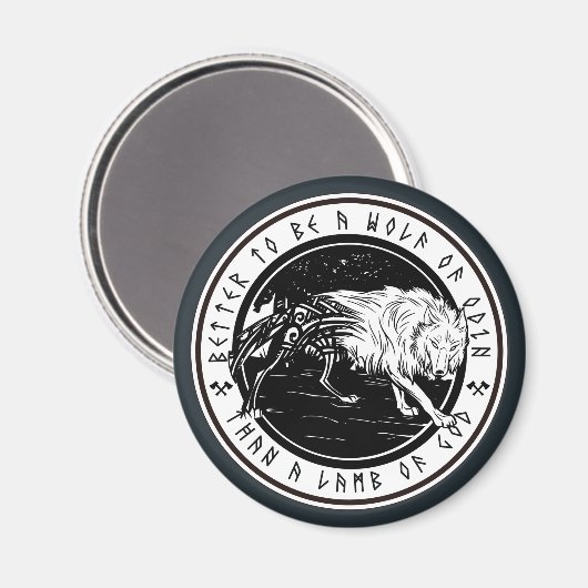 Wolf von Odin Magnet (Vorderseite/Rückseite)