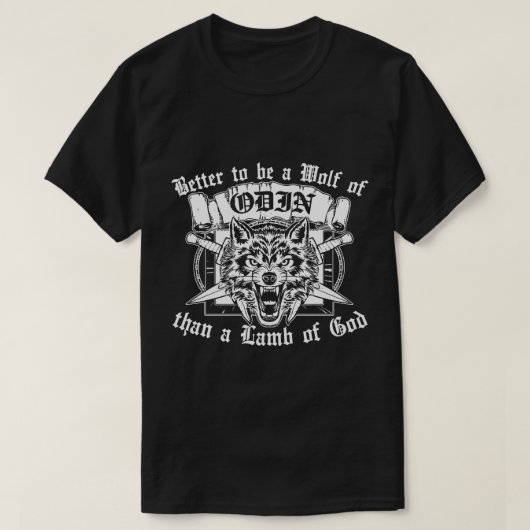 Wolf von Odin Viking Design T-Shirt (Design vorne)