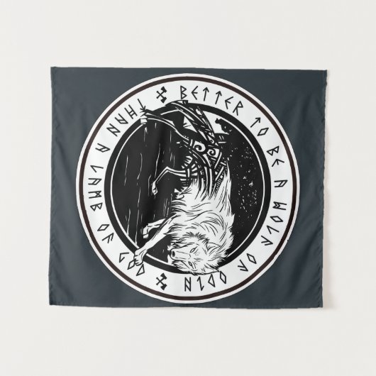 Wolf von Odin Wandteppich (Vorderseite (Horizontal))