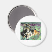 Wolf von Paula Atwell Magnet (Vorderseite/Rückseite)