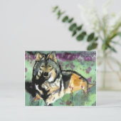 Wolf von Paula Atwell Postkarte (Stehend Vorderseite)