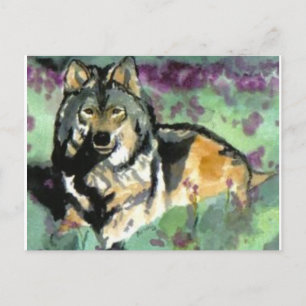 Wolf von Paula Atwell Postkarte