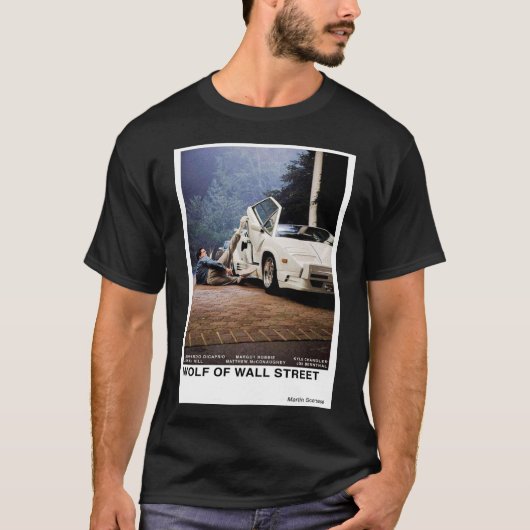 Wolf von Wall Street Poster T-Shirt (Vorderseite)