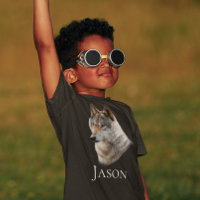 Wolf Wald Kopf Kunst Personalisiertes T-Shirt
