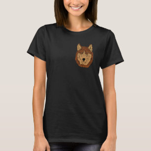 Wolf Wald Tier Druck Raubtier Motif Kopfwolf T-Shirt