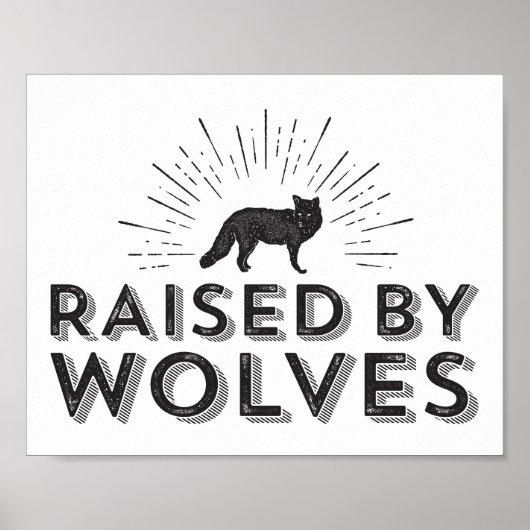 Wolf Wall Art für Kinderzimmer und Kinderzimmer Poster (Vorne)