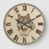 Wolf wall clock  große wanduhr (Vorderseite)