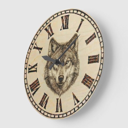 Wolf Wall Clock Große Wanduhr (Winkel)