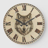 Wolf Wall Clock Große Wanduhr (Vorderseite)