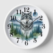 Wolf Wall Clock Uhr (Vorderseite)
