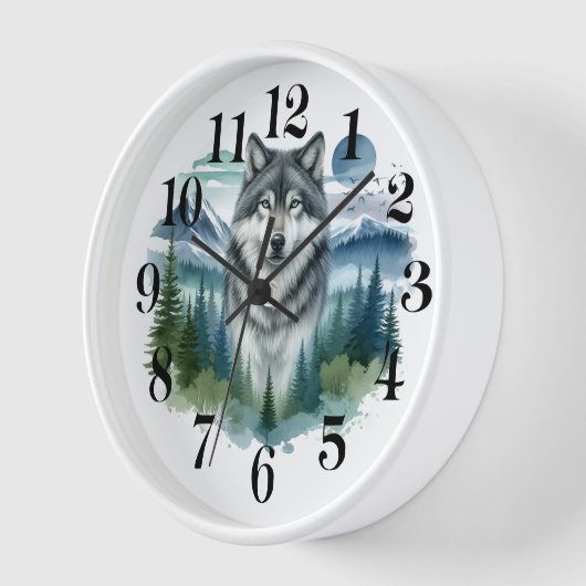 Wolf Wall Clock Uhr (Winkel)