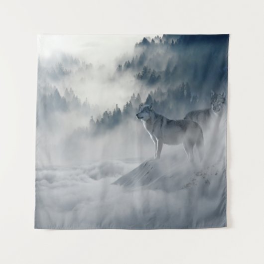 Wolf Wandteppich (Vorderseite)