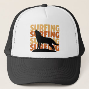 Wolf wants to surf surf surf truckerkappe