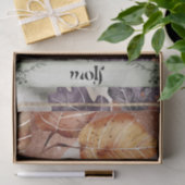 Wolf Watercolor Fall Mysteriöses Orakel im Herbst Seidenpapier (Geschenk)