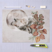 Wolf Watercolor Herbstfall Seidenpapier (Handwerk)
