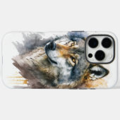 Wolf Watercolor Painting Case-Mate iPhone Hülle (Rückseite (Horizontal))
