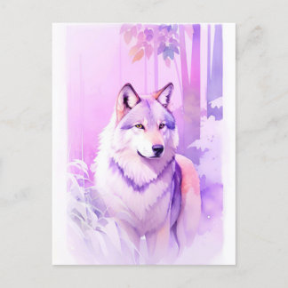 Wolf Watercolor Portrait 2 Postkarte