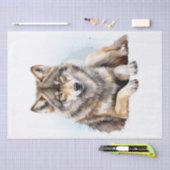 Wolf Watercolor Seidenpapier (Handwerk)