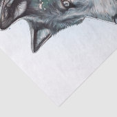 Wolf Watercolor Seidenpapier (Detail)