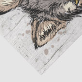 Wolf Watercolor Seidenpapier (Detail)