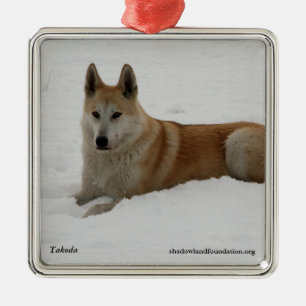 Wolf-Weihnachtsbaum-Verzierung Silbernes Ornament