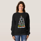 Wolf Weihnachtsfeiertag Wolf-Weihnachtsbaum Sweatshirt (Vorne ganz)
