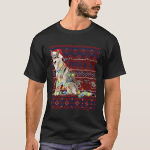 Wolf Weihnachtslicht Ugly Sweater Goat Lover Gesch T-Shirt