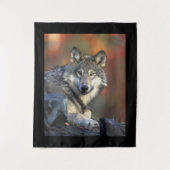 Wolf Weisheit Wandteppich (Vorderseite)