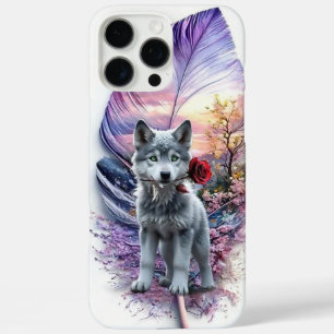 Wolf Welpe & Feder iPhone 16 Pro Max Hülle
