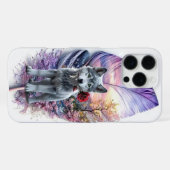 Wolf Welpe & Feder iPhone Hülle (Rückseite (Horizontal))