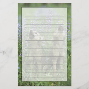 Wolf-Welpen, die in der Wiese heulen Briefpapier