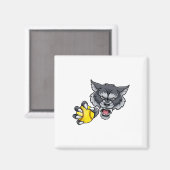 Wolf Werwolf Softll Ll Tiermaskottchen Magnet (Vorderseite/Rückseite)