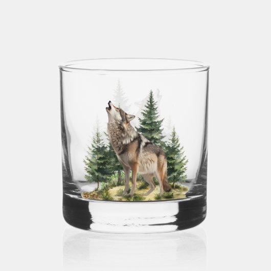 Wolf Whiskyglas (Vorderseite)