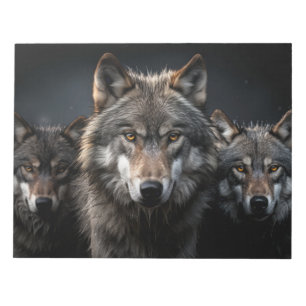 Wolf Wild Animal Portrait Fierce Power Notizblock