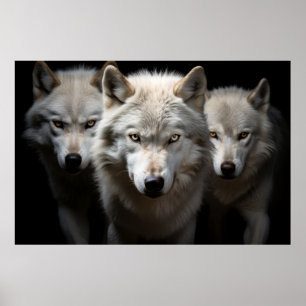 Wolf Wild Animal Portrait Fierce Power Poster