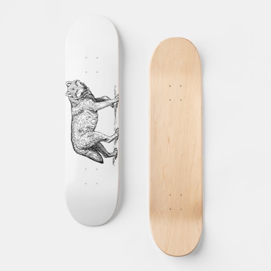 Wolf Wild Animal Skateboard (Vorderseite)