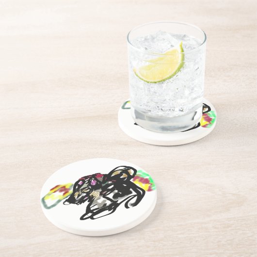 Wolf Wild Herbst Getränkeuntersetzer (Seite)