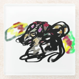 Wolf Wild Herbst Glasuntersetzer