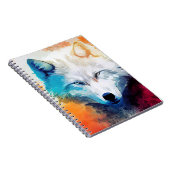 Wolf Wild Nature Animal Color Art Malerei Notizblock (Rechte Seite)