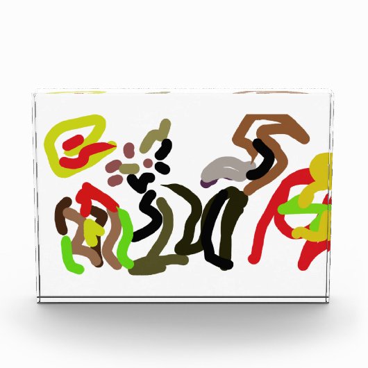Wolf wilde Tinte Herbst Fotoblock (Vorderseite)